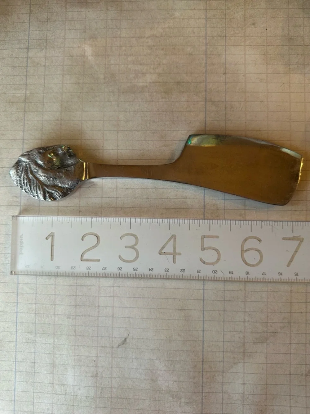Super de Pewter Equestrian Horse Head Cheese Spreader
